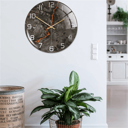 Stijlvolle Marmeren Wandklok met Geruisloze Mechanisme