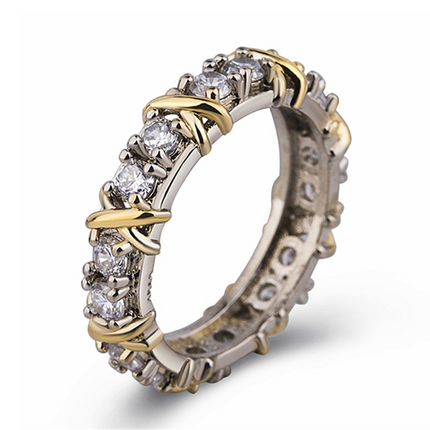 Auryn Ring - Elegante Platina Kruis Sieraad