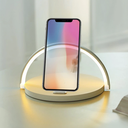 Bowlight Design™ - Stijlvolle 3-in-1 Nachtlamp met Qi-oplader
