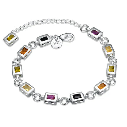 Luxe Meerkleurige Zirkoon Armband met Stralende Stenen