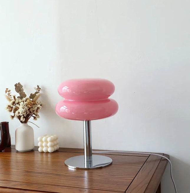 LueurRose – Retro Tafellamp met Dimbaar LED en USB
