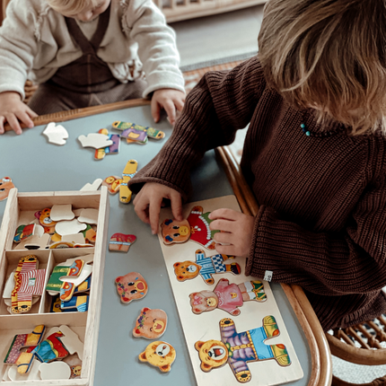 DressUpBear - Creatieve Houten Puzzel voor Kinderen