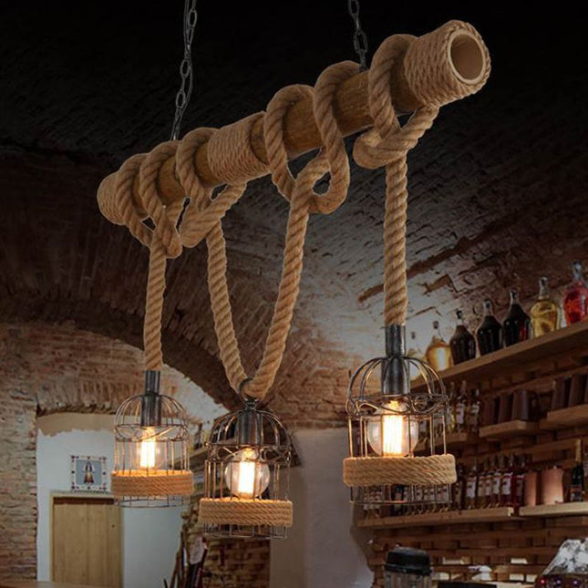 AlessioGlow - Luxe Retro Houten en Metaal Hanglamp