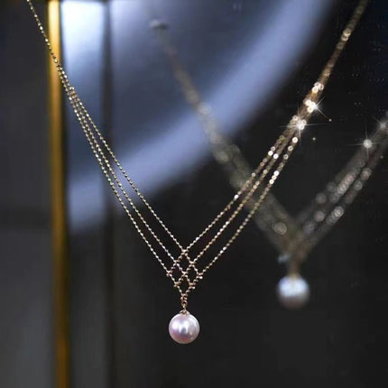 PearlGlow Necklace - Elegante Geweven Sieraad
