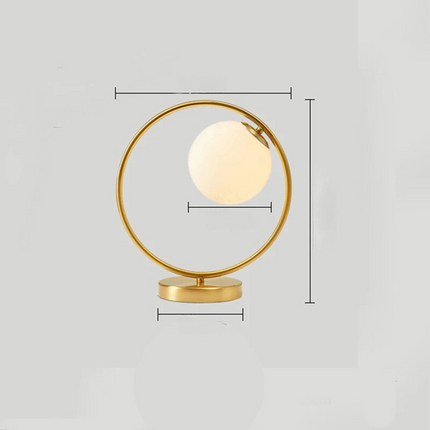 LuxeAura - Elegante Tafellamp met Ringontwerp voor Elk Interieur