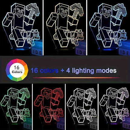 IlluGlow - 3D Nachtlamp met Kleuren en USB