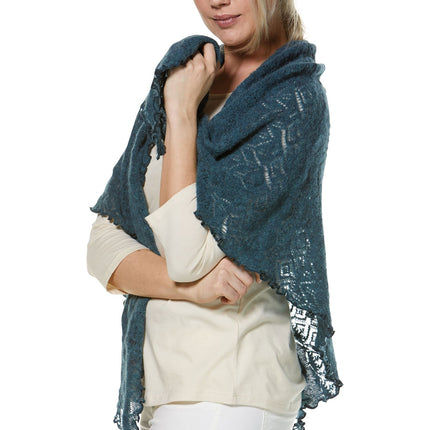 SoftWeave Scarf - Elegant Ajour Strick in Lichte Stof
