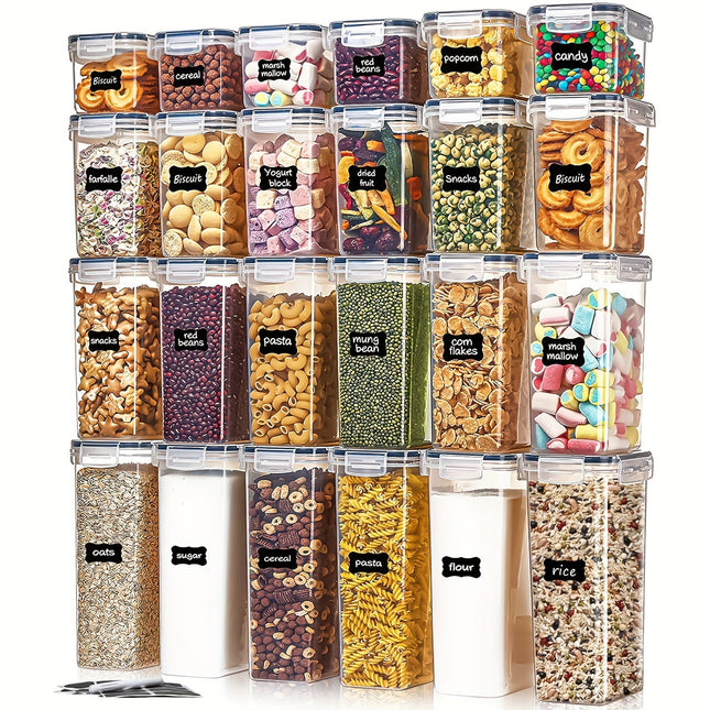 FoodSaver Set - 24 Luchtdichte Bewaarbakjes voor Keukenorganisatie