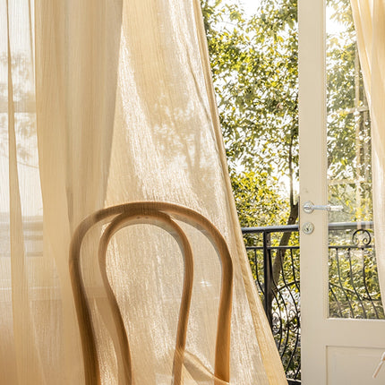 WeaveGlam Curtains - Elegante Transparante Woven Gordijnen voor Moderne Interieurs