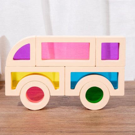 CreativeBlocks – Kleurrijke Houten Speelstenen voor Kinderen
