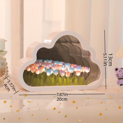 TulipGlow Lamp – LED Nachtlamp met Bloemenstijl