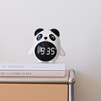 PandaGlow Clock - Schattige Oplaadbare Wekker met Temperatuur