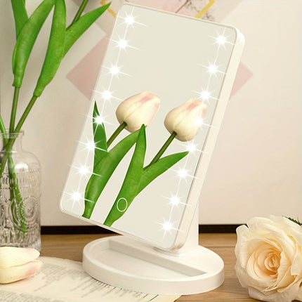 GlowPerfect - Draagbare Make-up Spiegel met 16 LED's