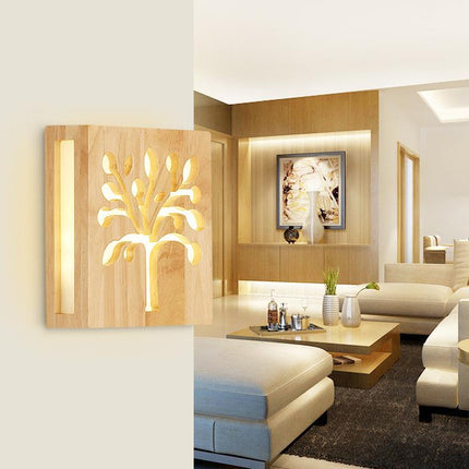 NatureShine – Sfeervolle LED Wandlamp in Hout