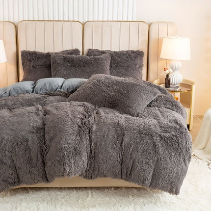 Ultrazachte Pluche Dekbedovertrek Set met Rits - Luxe & Comfort