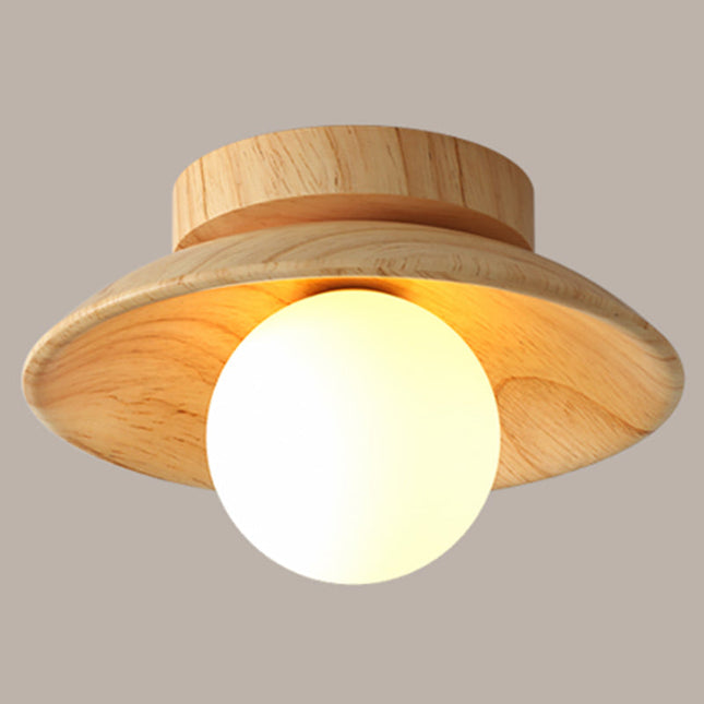 TimberGlow Ceiling Light – Houten Moderne Halverlichting