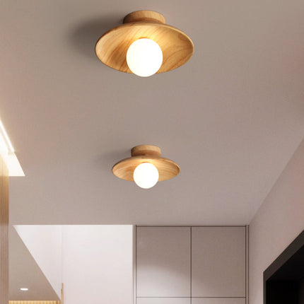 ElegantWood Light - Moderne Houten Plafondlamp voor Hal