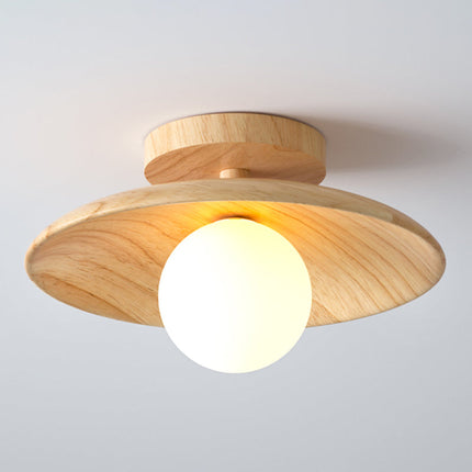 TimberGlow Ceiling Light – Houten Moderne Halverlichting