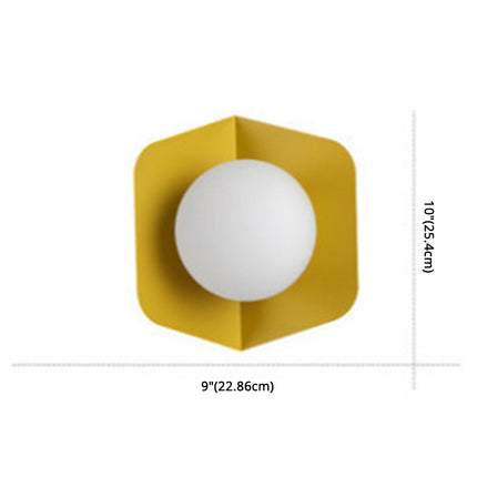 Macaroon – Moderne Muurlamp met Glazen Kap
