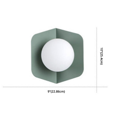 Macaroon – Moderne Muurlamp met Glazen Kap