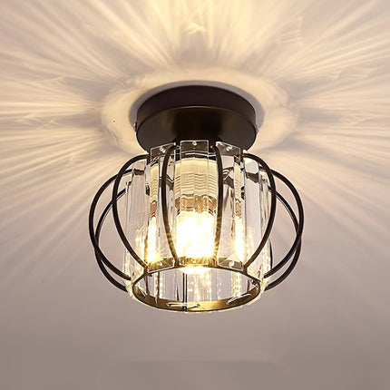 CrystalGlow - Luxe Kristallen Ganglamp, Zwart Goud