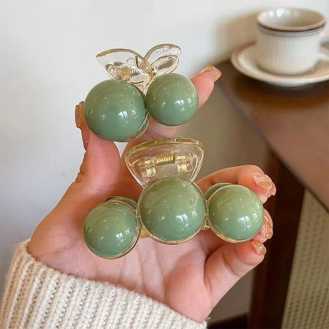 Verleidelijke Groene Parel Haarclip - Liana Elegantie