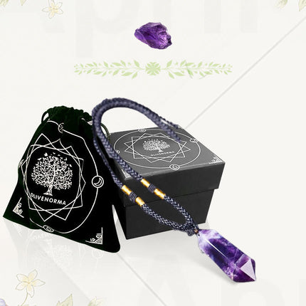 Amethist Healing Crystal Necklace - Lyra Collection