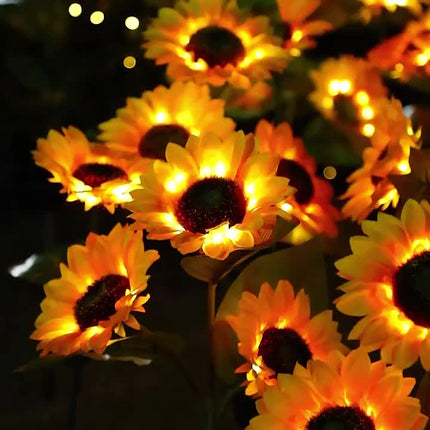 SolarBloom Light – Zonnebloem LED Tuinlamp 3 Koppen