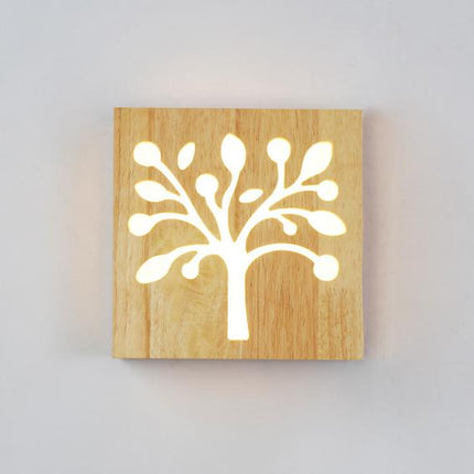 NatureShine – Sfeervolle LED Wandlamp in Hout