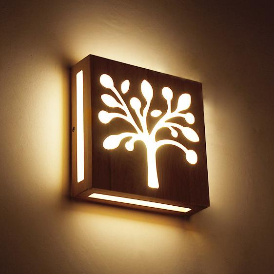 NatureShine – Sfeervolle LED Wandlamp in Hout