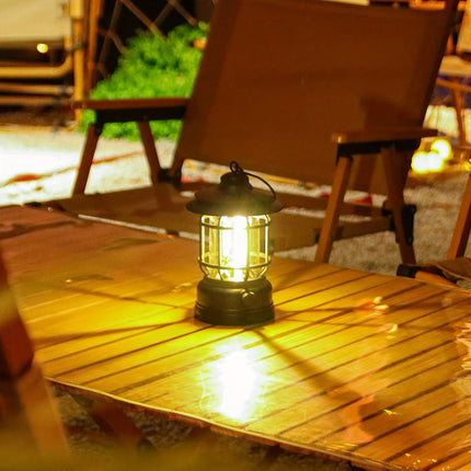 RetroGlow Lamp – Dimbare Oplaadbare LED Buitenverlichting