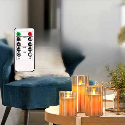Oplaadbare CandleGlow – Elegante LED Kaarsenset met Afstandsbediening