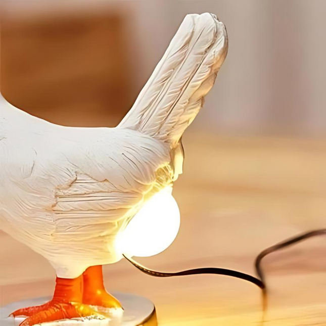 EggGlow Tafellamp – Charmante Kipvorm met Warm LED Licht