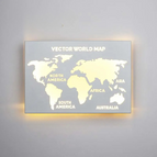 Wereldkaart Wit / Warm Licht 3000K