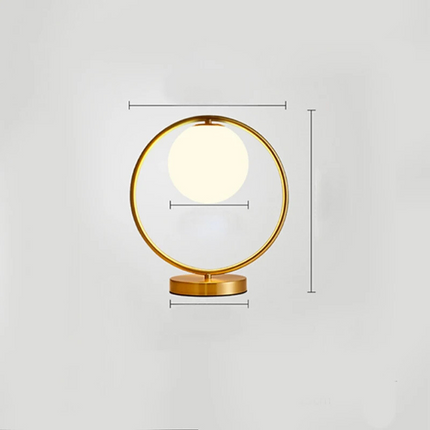 LuxeAura - Elegante Tafellamp met Ringontwerp voor Elk Interieur