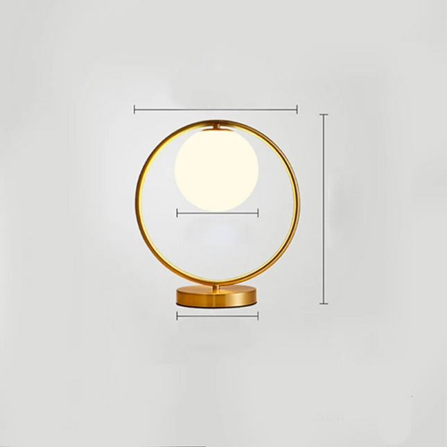 LuxeAura - Elegante Tafellamp met Ringontwerp voor Elk Interieur