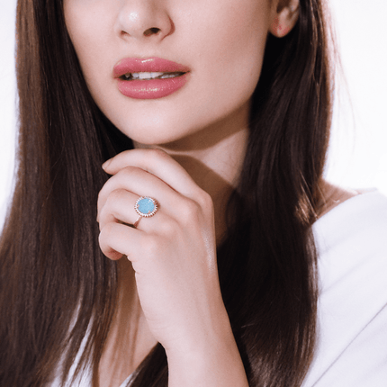 Elowen Glow Ring - Mystieke Cocktailring met Elegant Design