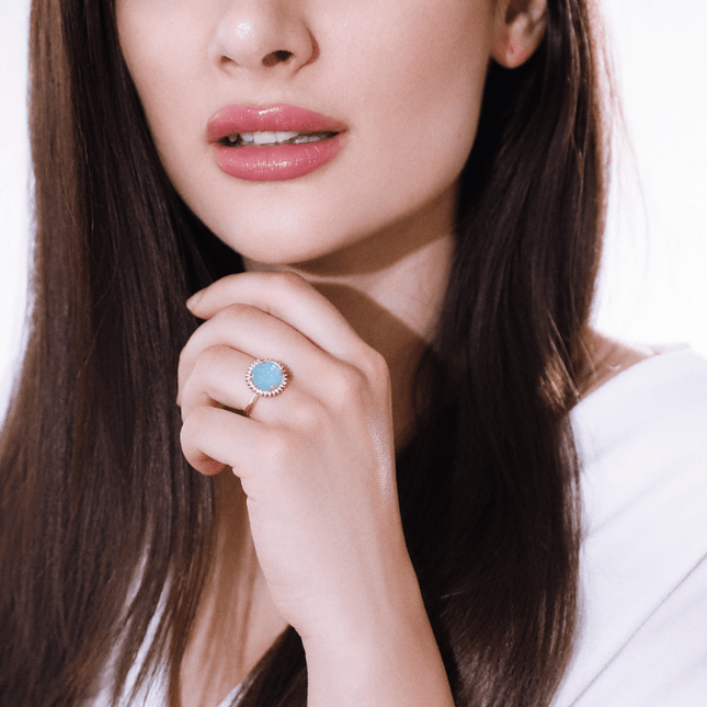 Elowen Glow Ring - Mystieke Cocktailring met Elegant Design