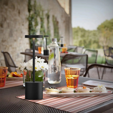 NoirElegance - Moderne Zwarte LED Tafellamp