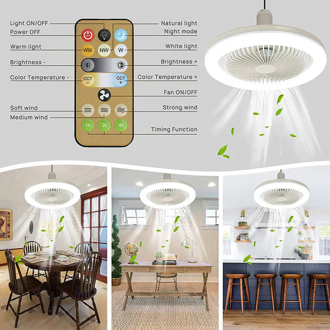 CoolLight Plafondventilator - Stijlvolle Ventilator met LED Verlichting
