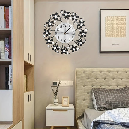 EleganceClock - Design Muurklok 14 Inch Zwart