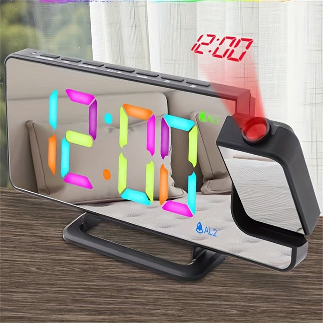 RGBProjector Clock – Kleurrijke Dubbele Alarm Projector