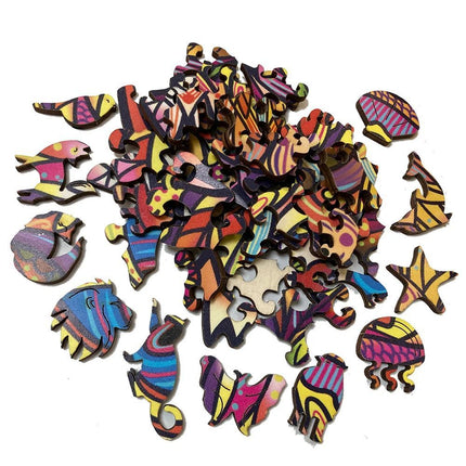 WoodenPuzzle – Houtkunst met Schwebende Kolibri