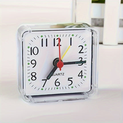 TimeSquare – Minimalistische Witte Wekker voor Bureau & Slaapkamer