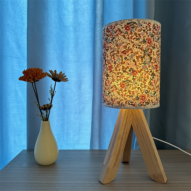 HoutLicht Tafellamp - Minimalistische Houten Lamp met USB