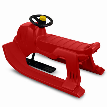 SnowGlide Slede - Lichtgewicht Rood Kunststof met Stuur