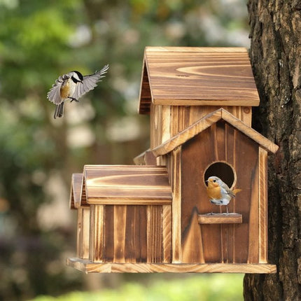 NatureNest – Stijlvol Handgemaakt Vogelhuis van Hout