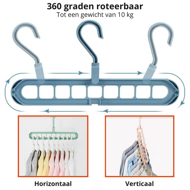 SpaceSaver Hangers - Efficiënte Kledingorganisatie voor Jouw Kast