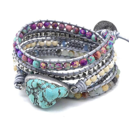 Selina Armband - Turkooise Wikkelarmband voor Heling & Bescherming