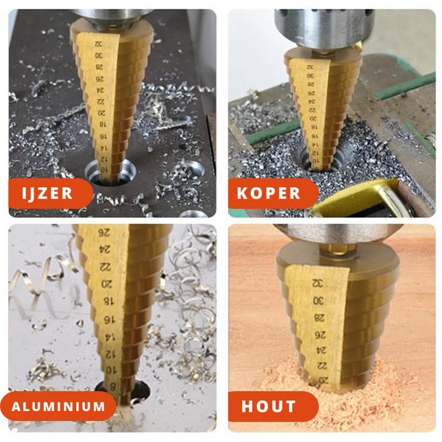 TitaniumPro Drill Set – Precisieboor voor Metaal en Hout